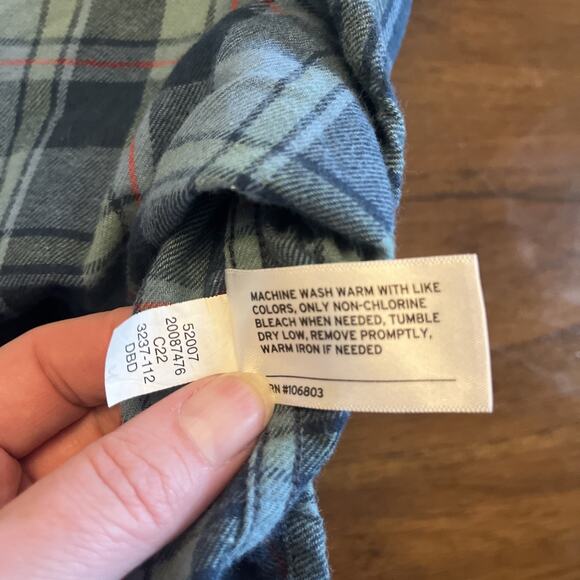 Duluth Trading Flannel Shirt Blue/Green/Red Mens Sz 2XL TALL Cabincore Fallcore - Picture 4 of 9